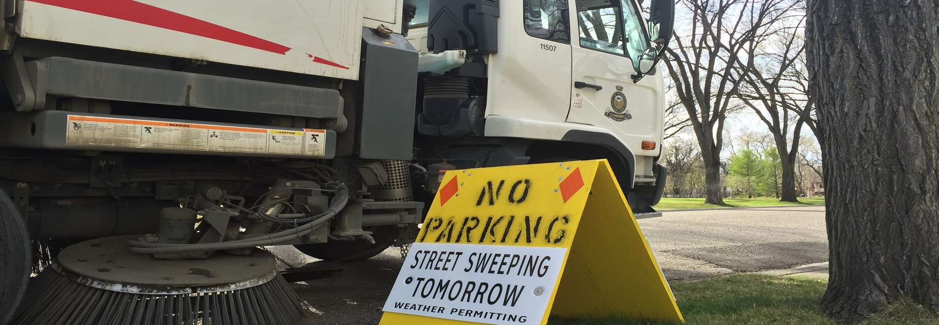 <div id=slideshow_title>Street Sweeping April 12-14</div> <br>Dependent on weather conditions, street sweeping is scheduled for Wednesday, April 12 - Friday, April 14. Watch for signage and we ask that for the best possible clean that vehicles are parked off the roads during this time. 