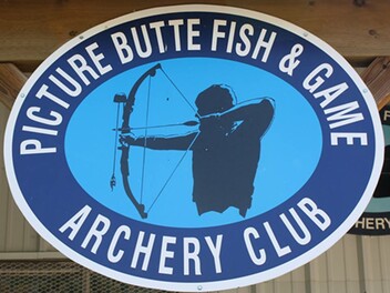 Picture Butte Fish &amp; Game Archery Club sign