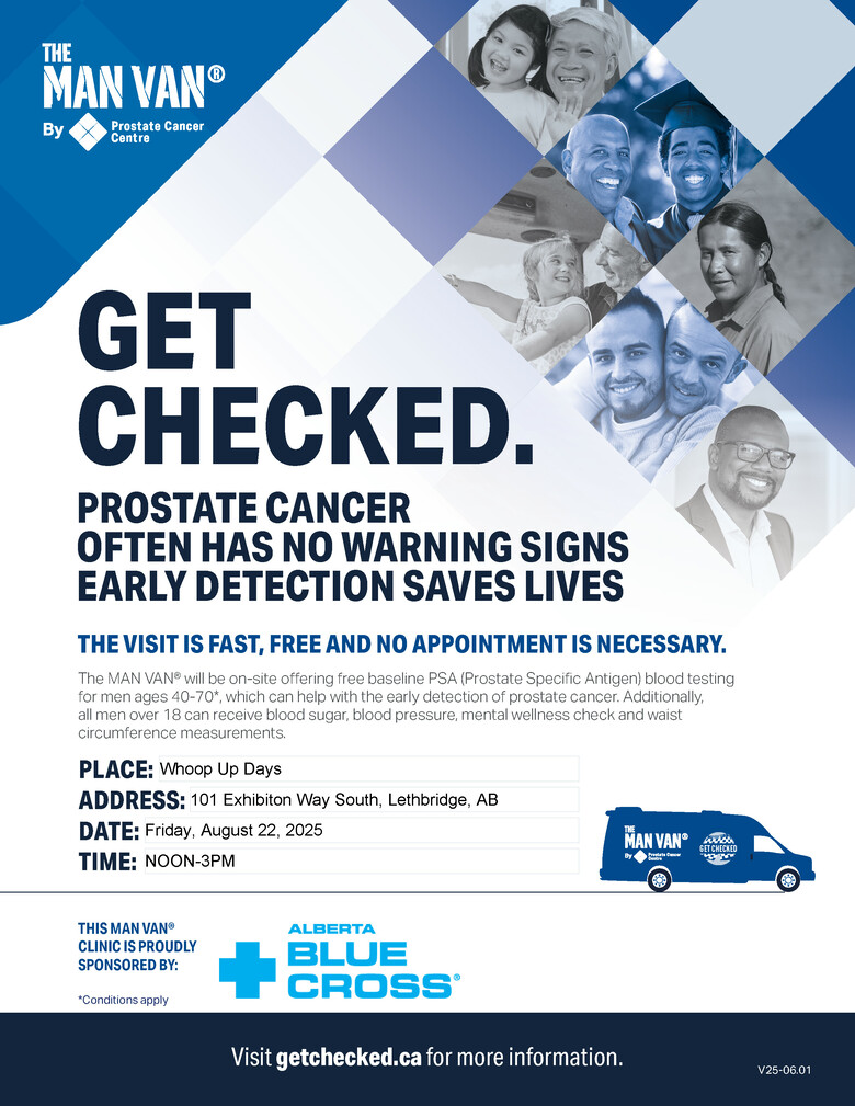 The MAN VAN is coming to Lethbridge - Support Men's Health!