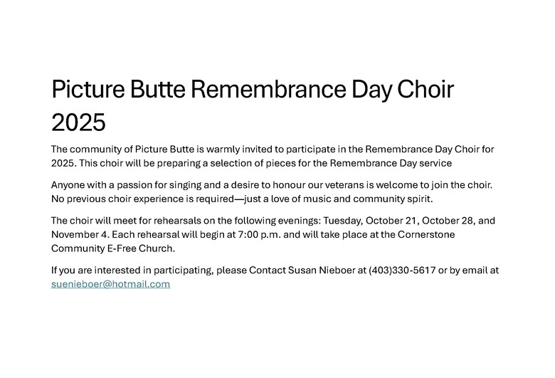 Community Choir looking for Participants!